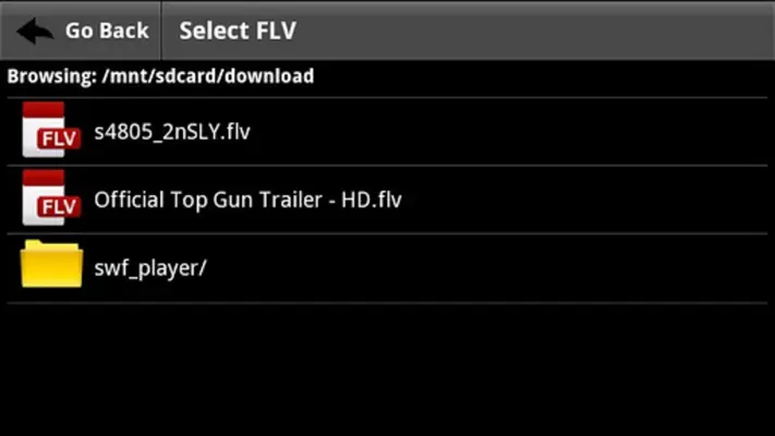 FLV Video Player android App screenshot 0